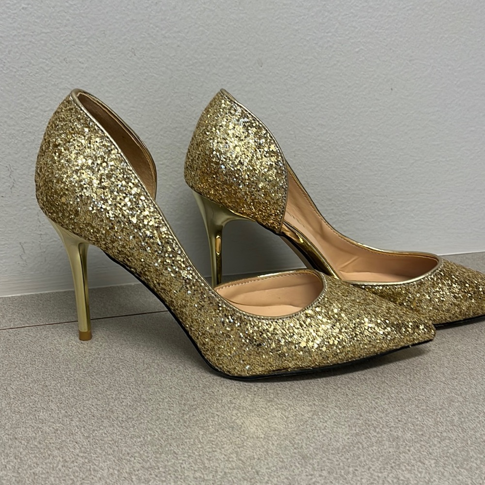 Annaili Gold Glitter/Sparkly Heels Sz 6